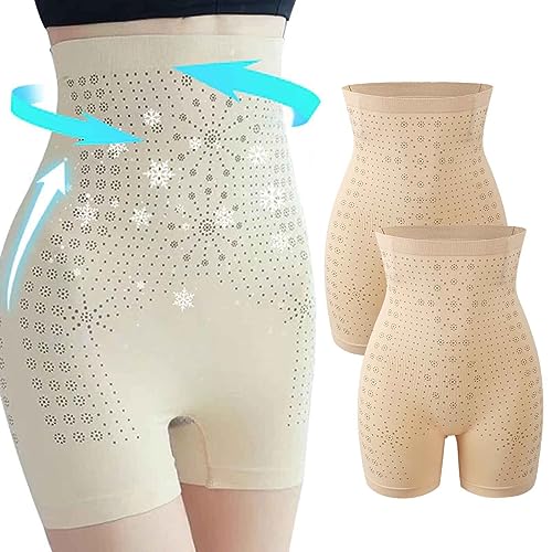 LONGTO positivesy PEARLMOON™ Ice Silk Ion Fiber Repair Shaping Shorts, 2023 Ice Silk Ion Fiber Repair Shaping Shorts (2PC Hautton,L) von LONGTO