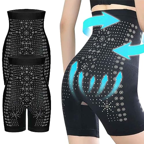 LONGTO positivesy PEARLMOON™ Ice Silk Ion Fiber Repair Shaping Shorts, 2023 Ice Silk Ion Fiber Repair Shaping Shorts (2PC Schwarz,L) von LONGTO