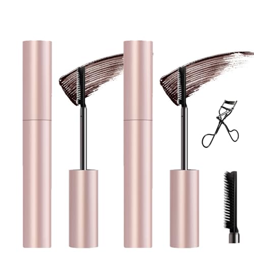 Mkry Mascara, Comparison K Mascara Tubing Curling for Lash Makeup,Waterproof & Sweatproof Long Lasting Non-Smudged Comparisonk Mascaras, Natural Defining Curling Eyelashes (2pc Brown) von LONGTO