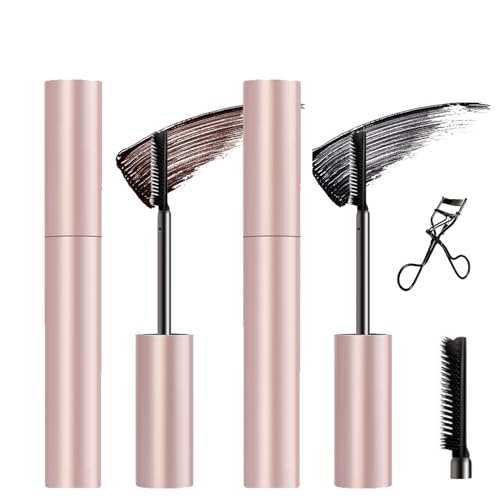 Mkry Mascara, Comparison K Mascara Tubing Curling for Lash Makeup,Waterproof & Sweatproof Long Lasting Non-Smudged Comparisonk Mascaras, Natural Defining Curling Eyelashes (2pcs Mix) von LONGTO