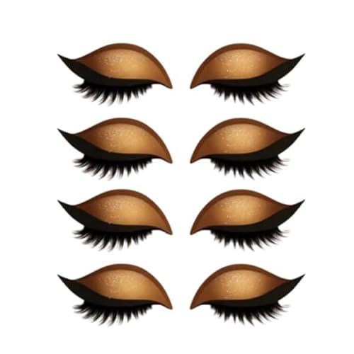 Pneuialmatic Lazy Eye Shadow Eyelash Patch, Superloveyou/Carkeyco/Superidealmall Lazy Eye Shadow Eyelash Patch, 3D Reusable Eyelashes Makeup Stickers, With False Lashes & Shadow (C) von LONGTO