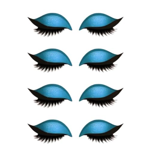 Pneuialmatic Lazy Eye Shadow Eyelash Patch, Superloveyou/Carkeyco/Superidealmall Lazy Eye Shadow Eyelash Patch, 3D Reusable Eyelashes Makeup Stickers, With False Lashes & Shadow (E) von LONGTO