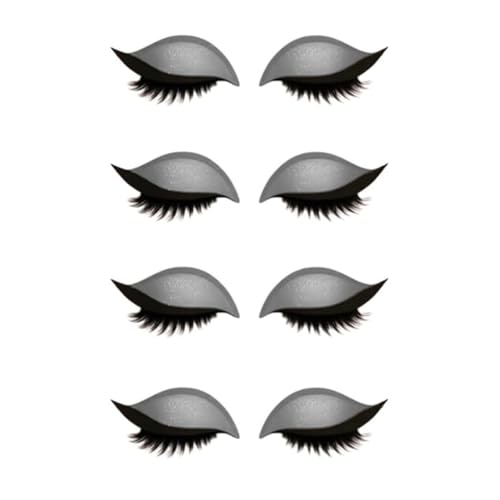 Pneuialmatic Lazy Eye Shadow Eyelash Patch, Superloveyou/Carkeyco/Superidealmall Lazy Eye Shadow Eyelash Patch, 3D Reusable Eyelashes Makeup Stickers, With False Lashes & Shadow (F) von LONGTO