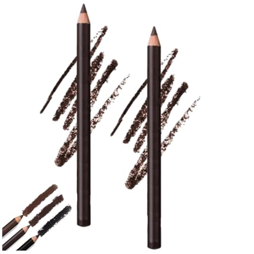 Slimdescent Eyeliner, Slimdescent Eye Liner, Systemous 24hr Waterproof Eyeliner Double Sharpenable Eye Pencil, 2 in 1 Eyeli-Ner and Eyebrow Pencil, Smooth and Easy to Color (2pc Dark Brown) von LONGTO