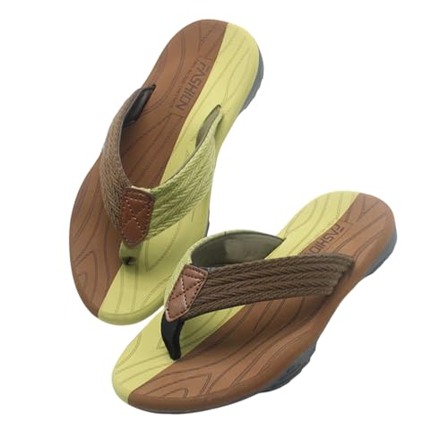 LONGWEI Herren Flip Flops Zehentrenner Badelatschen Arch Support Freizeit Beach Rutschfest Hausschuhe Pantoletten Sandalen von LONGWEI