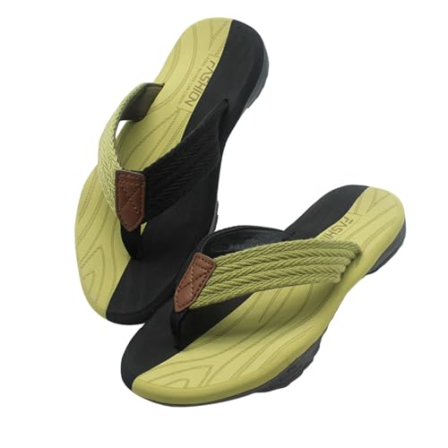LONGWEI Herren Flip Flops Zehentrenner Badelatschen Arch Support Freizeit Beach Rutschfest Hausschuhe Pantoletten Sandalen von LONGWEI