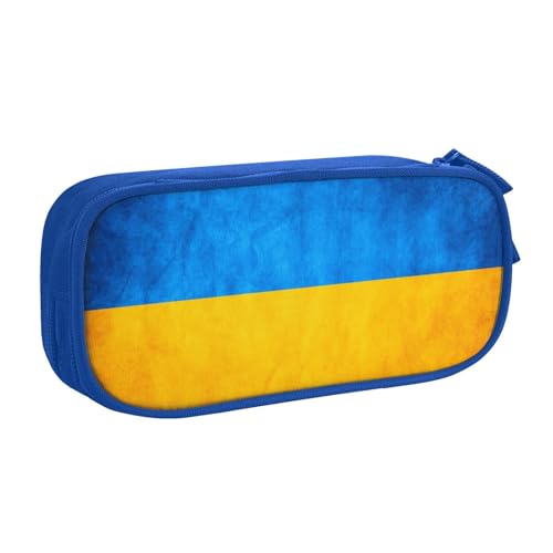 LONGZEHAO Federmäppchen mit großem Fassungsvermögen, ukrainische Flagge, doppellagiger Reißverschluss, Make-up-Tasche, Organizer LONGZEHAO Federmäppchen mit großem Fassungsvermögen, ukrainische Flagge, doppellagiger Reißverschluss, Make-up-Tasche, Organizer von LONGZEHAO