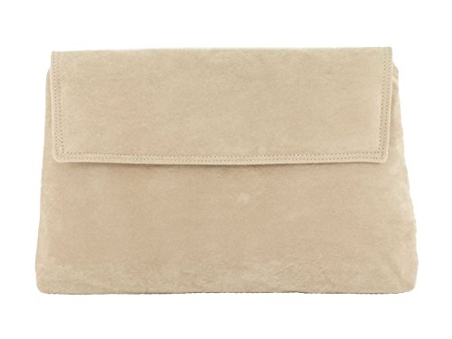 LONI , Damen Clutch beige Nude Beige M von LONI