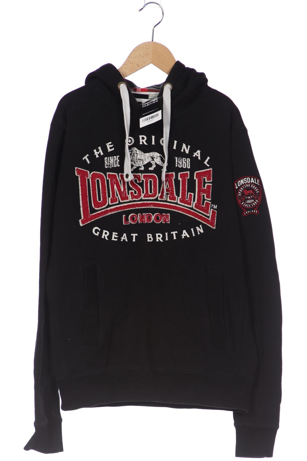 LONSDALE LONDON Herren Kapuzenpullover, schwarz von LONSDALE LONDON