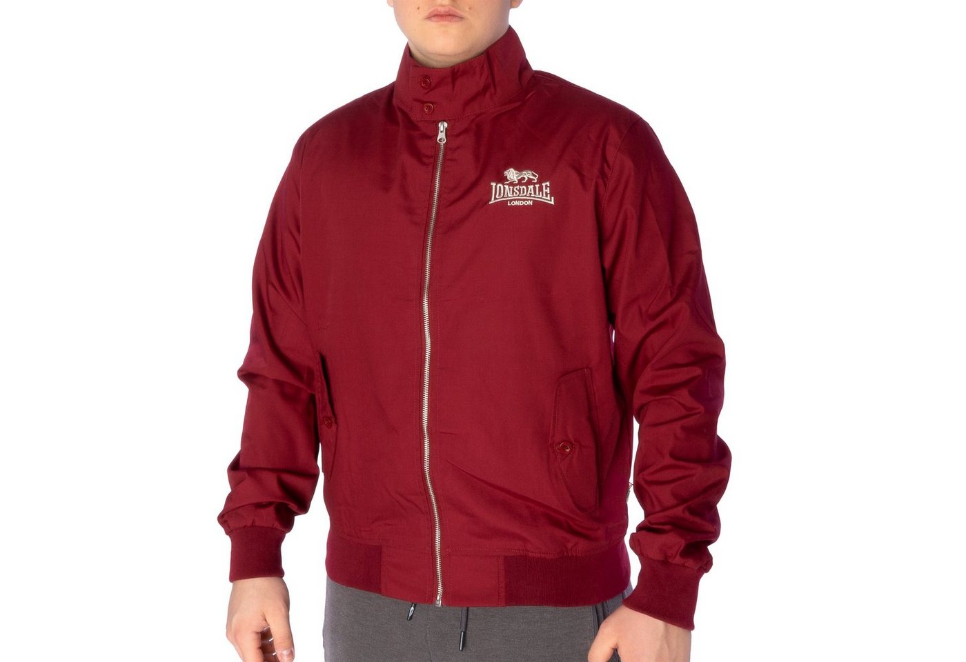 Lonsdale Outdoorjacke Jacke Lonsdale Classic Harrington, G L, F red von Lonsdale