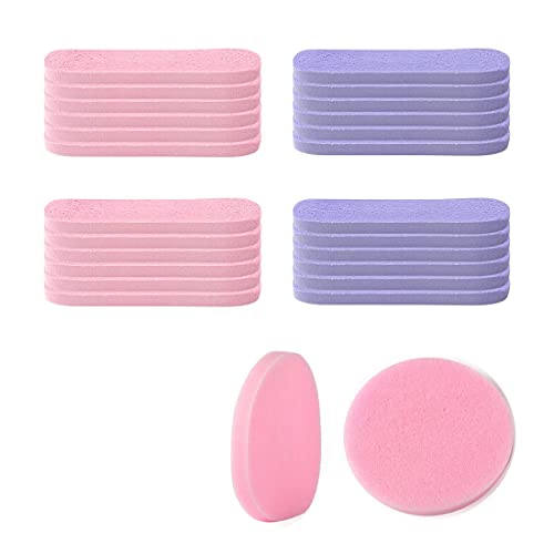 LONSVTTU 24 Stück Make up Schwämme Set Gesichtsschwamm Schwamm Pads Peeling Spa Massage Schwämme Gesichtsschwamm Schwamm Pads Make-up-Tool für Gesichts Make-up Entfernung Waschschwämme für Frauen von LONSVTTU