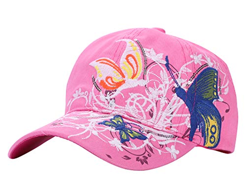 Baseball Cap Damen Baseballmütze Baumwolle Atmungsaktiver Basecap Verstellbare Schirmmütze Anti-UV Sonnenschutz Schirmkappe Stickerei Damenhut Frauen Modische Schirmkappe für Outdoor Sport Camping von LONTG