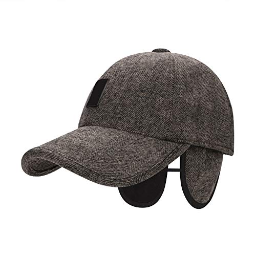 Baseball Cap Herren Baseballmütze mit Ohrenklappen Verstellbare Schirmmütze Verdickter Basecap Ohrenschützer Herbst Winter Herrencap Männer Wintermütze Warme Schirmkappe für Outdoor Sport Freizeit von LONTG