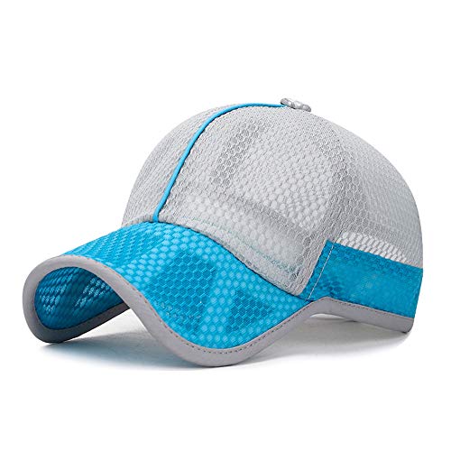 Baseballmütze Junge Mädchen Mesh Baseball Cap Atmungsaktiver Netzhut Verstellbarer Basecap Anti-UV Sonnenschutz Schirmmütze Weicher Dünner Kinderhut Sommer Outdoor Schutzkappe (Grau) von LONTG