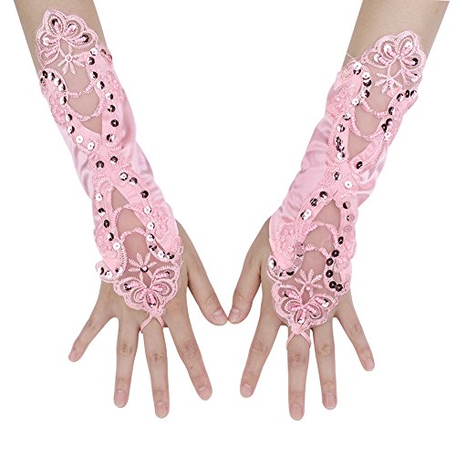 Brauthandschuhe Fingerlose Satinhandschuhe Sequins Blumen Hochzeithandschuhe Hochzeit Abend Party Armstulpen Lange Weiche Brautstulpen Damen Spitze Handschuhe Frauen Dress-up Accessoires Brauthandschuhe Fingerlose Satinhandschuhe Sequins Blumen Hochzeithandschuhe Hochzeit Abend Party Armstulpen Lange Weiche Brautstulpen Damen Spitze Handschuhe Frauen Dress-up Accessoires von LONTG