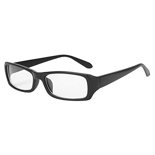 Brille ohne sehstärke Damen Herren Brillenfassung mit Schmal Rahmen Strahlenschutz UV Schutz Glasses Kurzsichtigkeit Computer Schutzbrille Studenten Jugendliche Nerdbrille mit Brillenetui von LONTG