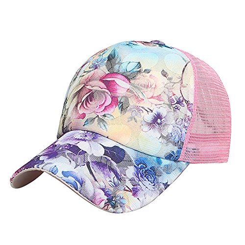 Cap Sommer Damen Frauen Fashion flora Sonnenhut verstellbar uv schutz mit Mesh für Baseball Sport Outdoor Reisen von LONTG