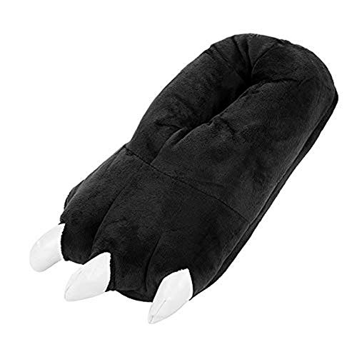 Hausschuhe Unisex Winterhausschuhe Monster Tatze Kralle Pantoffeln Plüsch Tierhausschuhe Home Indoor Filzpantoffeln Kinder Erwachsene Slippers mit Schuhbeutel Halloween Kostüm Weihnachten Geschenk von LONTG