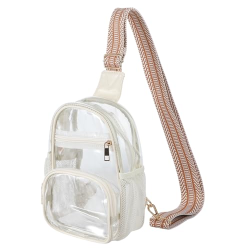 LONTG Bauchtasche Transparent Wasserdicht Brusttasche Damen Durchsichtig Tasche Herren Umhängetasche Multifunktional Verstellbar Schultertasche Modisch Brustbeutel für Reisen Fahrrad Outdoor von LONTG