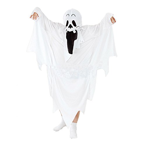 LONTG Halloween Kostüme mit Kapuze Geist Teufel Halloween Bekleidung Unisex für Erwachsene Kinder Damen Herren Halloween Mantel Horror Vampir für Karneval Cosplay Halloween Umhang 1,5m von LONTG