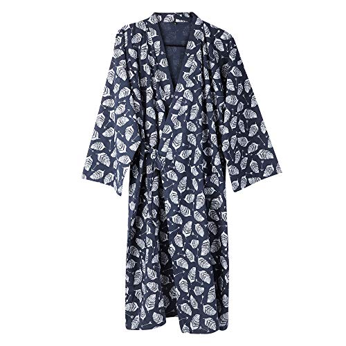 Nachtwäsche Kimono Damen Frauen Nachthemd Sommer Herbst Nachtkleid Baumwolle atmungsaktiv Sleepwear Morgenmantel Bademantel Jahreszeiten bequem Schlafshirt weich Gemütlich Bad Schlafen Stillzeit von LONTG