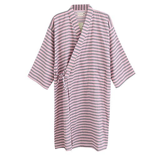 Nachtwäsche Kimono Damen Frauen Nachthemd Sommer Herbst Nachtkleid Baumwolle atmungsaktiv Sleepwear Morgenmantel Bademantel Jahreszeiten bequem Schlafshirt weich Gemütlich Bad Schlafen Stillzeit von LONTG