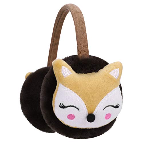 Ohrenwärmer Junge Mädchen Earmuffs Plüsch Ohrwärmer Cartoon Fuchs Muster Ohrenschützer Winter Kälteschutz Ear Cover Kinder Süßer Ohren Polster Weiche Warme Ohren Abdeckung für Outdoor Sport Radfahren von LONTG