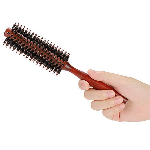 Rundbürste Antistatisch borsten aus Holz Naturborsten Haarbürste keramik Frauen Männer Lockiges Haar Haarkamm weich für langes dickes dünnes lockiges nasse Haare Holzkamm Massage friseur von LONTG