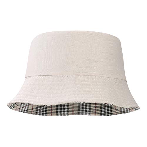 Sonnenhut Damen Herren Fischerhut Weicher Atmungsaktiver Sommerhut Wendbarer Bucket Hut Faltbarer Schlapphut Anti-UV Sonnenschutz Strandhut Sommer Frühling Fischerkappe für Outdoor Strand Urlaub von LONTG