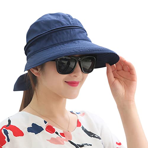Sonnenhut Damen Visor Cap Breite Krempe Sommerhut Abnehmbarer Sonnenvisor mit Reißverschluss Verstellbare Schirmmütze Anti-UV Sonnenschutz Strandhut Einfarbige Schirmkappe für Outdoor Sport Strand Sonnenhut Damen Visor Cap Breite Krempe Sommerhut Abnehmbarer Sonnenvisor mit Reißverschluss Verstellbare Schirmmütze Anti-UV Sonnenschutz Strandhut Einfarbige Schirmkappe für Outdoor Sport Strand von LONTG