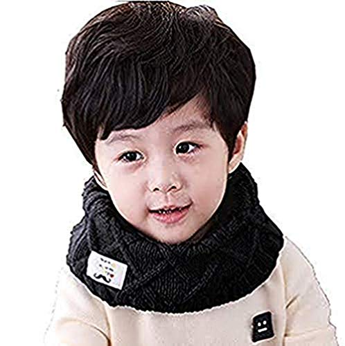 Winter Schal Kinder Strickschal Dicke Weiche Schlauchschal Wolle Rundschal Einfarbige Halstücher Warme Kinderschal Junge Mädchen Loop Schal Outdoor Sport Wandern Scarf Halswärmer als Geschenk von LONTG