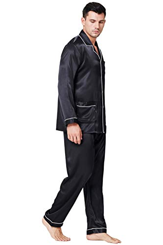 LONXU Herren Ln0017 Pyjamaset, Schwarz, L (2er Pack) von LONXU
