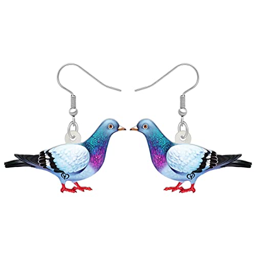 LONYOO Acryl Adorable Taube Ohrringe Vögel Dangle Drop Charms Frühling Ohrringe für Frauen Mädchen Trendy Geschenke (Mehrfarbig 169) von LONYOO