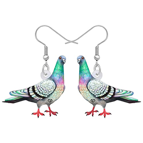LONYOO Acryl Adorable Taube Ohrringe Vögel Dangle Drop Charms Frühling Ohrringe für Frauen Mädchen Trendy Geschenke (Mehrfarbig 466) von LONYOO