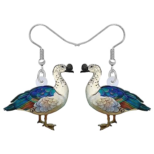 LONYOO Acryl Floral Mandarina Duck Ohrringe baumeln Schmuck Pelikan Vogel Ohrringe für Frauen Mädchen Charms Ente Geschenke (Wirbelwind Ente) von LONYOO