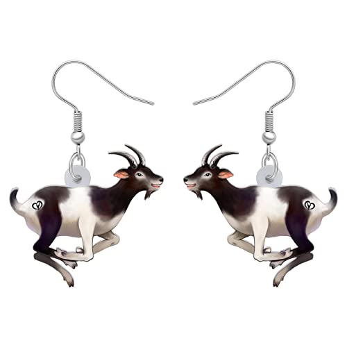 LONYOO Acryl lustig Ziege Ohrringe Dangle Mode Schmuck Lovely Sheep Ohrringe für Frauen Mädchen Charms (Schwarz 399) von LONYOO