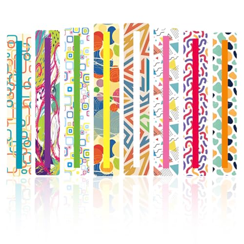 LONZIKP 8 Stück Farbige Leseschablonen für Dyslexie Lesewerkzeug für Kinder und Erwachsene Dyslexie-Hilfsmittel zur Verbesserung des Fokus von LONZIKP