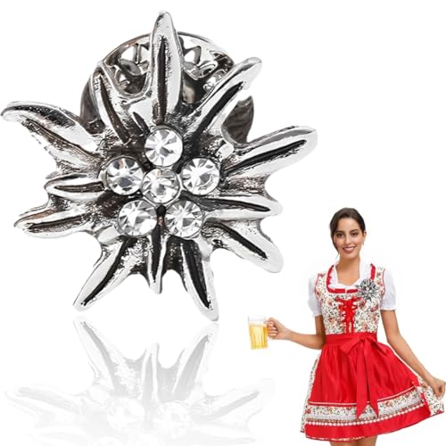 LONZIKP Edelweiss Anstecker Oktoberfest Trachtenschmuck Traditioneller Hutanstecker Trachten Pin für Damen und Herren Brosche LONZIKP Edelweiss Anstecker Oktoberfest Trachtenschmuck Traditioneller Hutanstecker Trachten Pin für Damen und Herren Brosche von LONZIKP