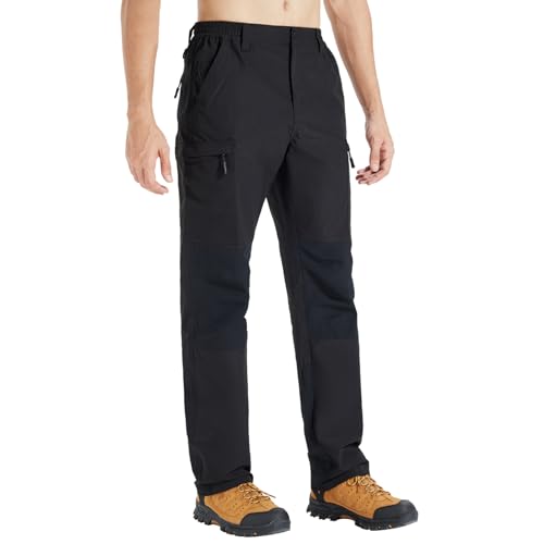 LOOGU Herren Arbeits- und Jagdhose Reißfest Wassserabweisend Schnelltrocknend Atmungsaktiv Robust Langlebig Leicht Elastische 7-Taschen Outdoorhose von LOOGU
