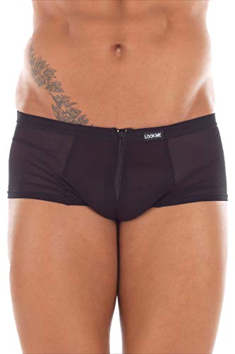 LOOK ME Herren Minipant Slip Wiz in schwarz Boxershort mit Reißverschluss (L) von LOOK ME