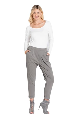 LOOK made with love Damen-Zigarettenhose 415-4 Irene hellgrau XL von LOOK made with love