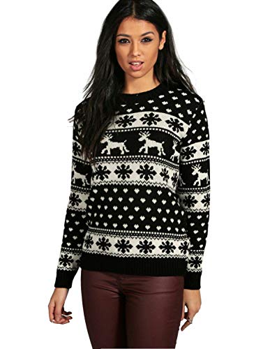 Frauen Weihnachten Rudolph Rentier AUS Gewirken Long Sleeve Weihnachten Jumper Pullover 36-54 EU Frauen Weihnachten Rudolph Rentier AUS Gewirken Long Sleeve Weihnachten Jumper Pullover 36-54 EU von LOOK&SMART