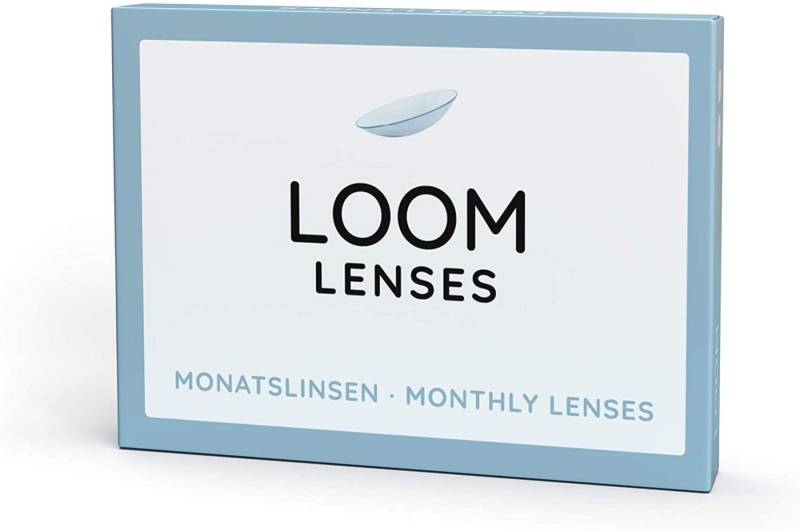 LOOM Lenses Monatslinsen LOOM Monatslinsen - 3 Stück - weich, BC 8.6, DIA, Kontaktlinsen mit Sehstärke -12.0 bis +8.0 Dioptrien von LOOM Lenses