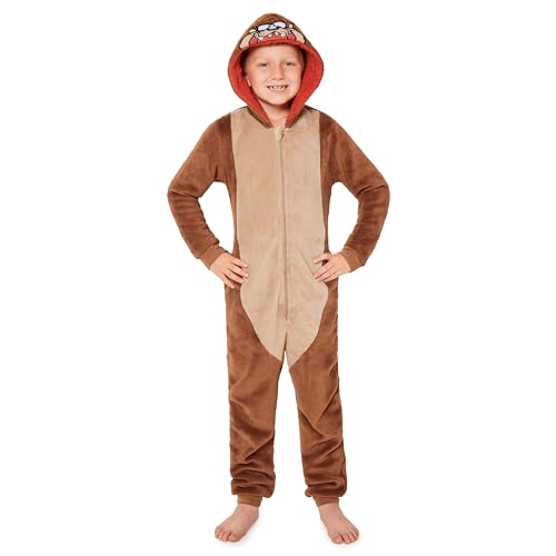 Looney Tunes Fleece Onesie für Kinder - Kuscheliger Bugs Bunny Jumpsuit - Taz Gemütlicher Schlafanzug Loungewear (Braun Taz, 11-12 Jahre) von Looney Tunes