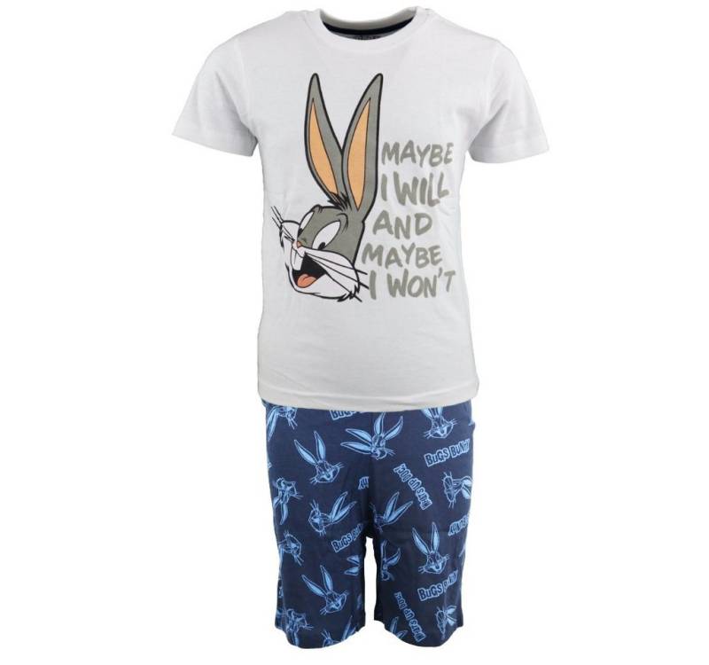 LOONEY TUNES Pyjama Bugs Bunny Kinder kurzarm Schlafanzug Pyjama Gr. 104 bis 134 von LOONEY TUNES