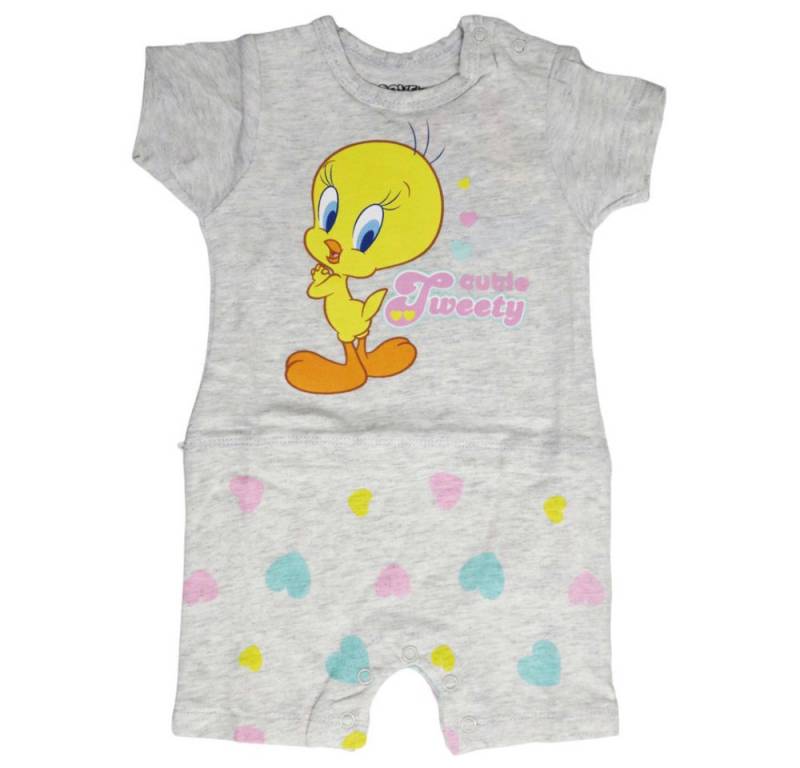 LOONEY TUNES Strampler Looney Tunes Tweety Baby kurzarm Strampler Einteiler Gr. 62 bis 92 von LOONEY TUNES