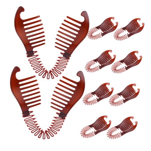 LOORGVEL 10 Stück Bananen Haarklammern für Frauen Rutschfestes Design Großer Vintage Kunststoff Clip Vielseitig für Dickes Haar Eleganter Haarschmuck für Alltag und Besondere Anlässe von LOORGVEL