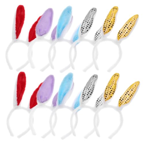 LOORGVEL 10 Stück Hasenohren Stirnband Pelzige Rosa Haarbänder Pailletten Hasenohren Stirnband Party Hasenohren Multipack Hasenohren Haargummis Regenbogen Hasenohren Fest Frauen LOORGVEL 10 Stück Hasenohren Stirnband Pelzige Rosa Haarbänder Pailletten Hasenohren Stirnband Party Hasenohren Multipack Hasenohren Haargummis Regenbogen Hasenohren Fest Frauen von LOORGVEL