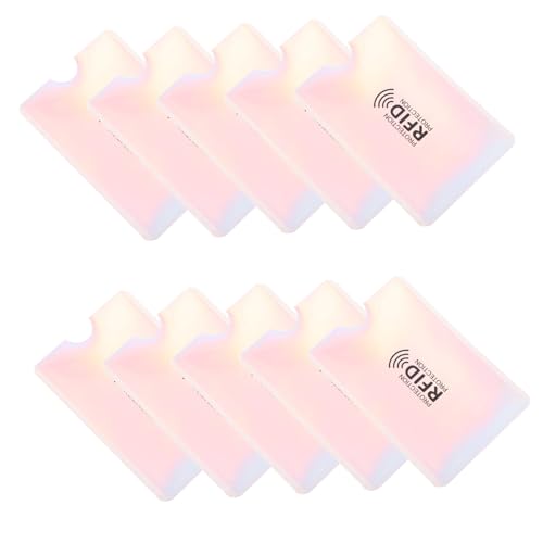 LOORGVEL 10 Stück RFID Schutz Hüllen Teiliges Aluminiumfolie Kreditkartenschutzhüllen für Ec Karten Ausweise Sozialversicherungskarten Leicht Wiederverwendbar Kompatibel mit Standardkarten von LOORGVEL