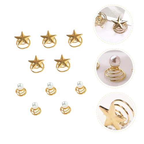 LOORGVEL 10 Stück Teiliges Braut Haarschnecken Haarklammern mit Perlen Langlebige Legierung Dekorative Spiralen für Hochzeit Party Alltag Eleganter Haarschmuck für Damen und Festliche von LOORGVEL